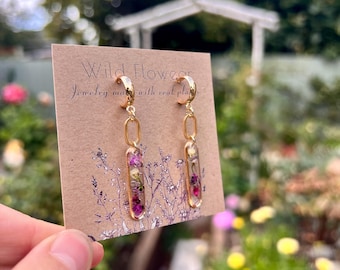 Gold Floral Studded Drop