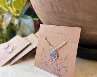 Vergissmeinnicht Kette in Silber und Gold