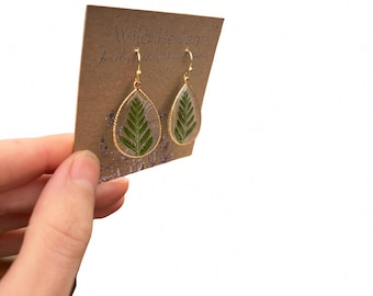 Simple Fern in Gold Frame