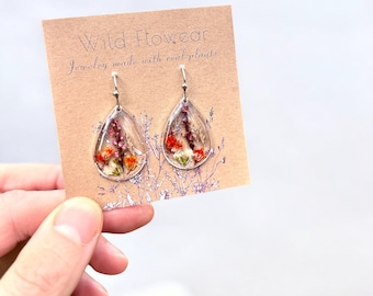 Teardrop Orange Florals