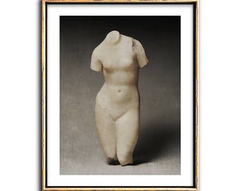Stampe digitali di arte della parete della mitologia greca di Afrodite, download istantaneo della fotografia della statua dell'antica Grecia, stampe scaricabili della dea dell'amore