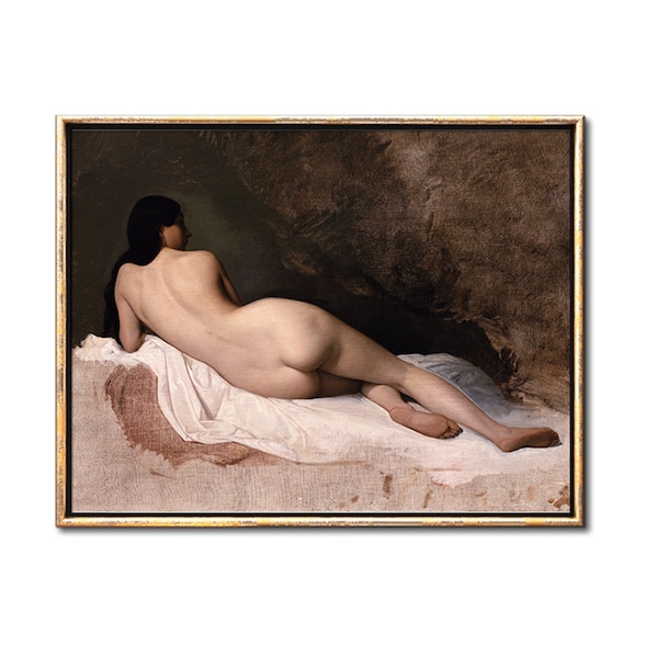 Figure Study Female Figure Painting Printable Wall Art, Vintage Painting Bathroom downloadable, Figurative Painting Bedroom art