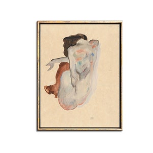 Figura femenina Impresiones descargables de acuarela abstracta, obra de arte imprimible de pintura figurativa vintage