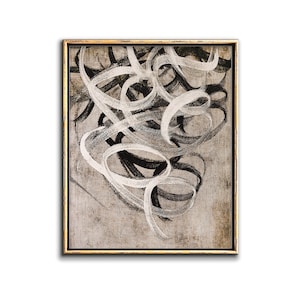 Neutral Wall Art Abstract Painting Digital Download Art, Loops Modern Rustic Entryway Wall Decor Downloadable Prints, Modern Farmhouse