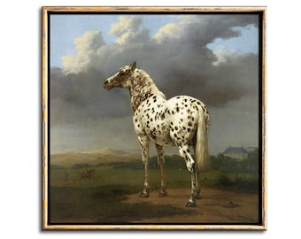 Vintage Horse Painting Downloadable Prints, Digital Equestrian Print Printable Wall Art, Horse Portrait Oil Painting Poster Download