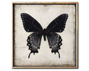 Schwarzer Schmetterling Wandkunst Herunterladbare Drucke, Gothic Home Decor Digital Download Art