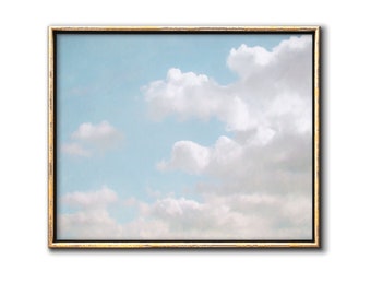 Clouds digital download art, Blue sky printable wall art, Calming landscape digital prints