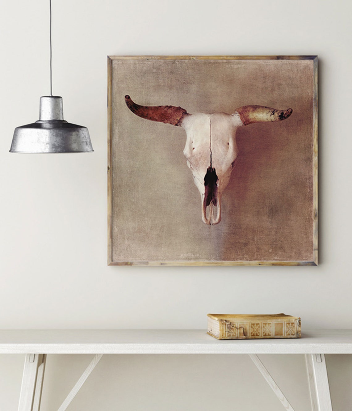 Bull Skull Wall Decor Downloadable Prints Western Ranch Decor Etsy