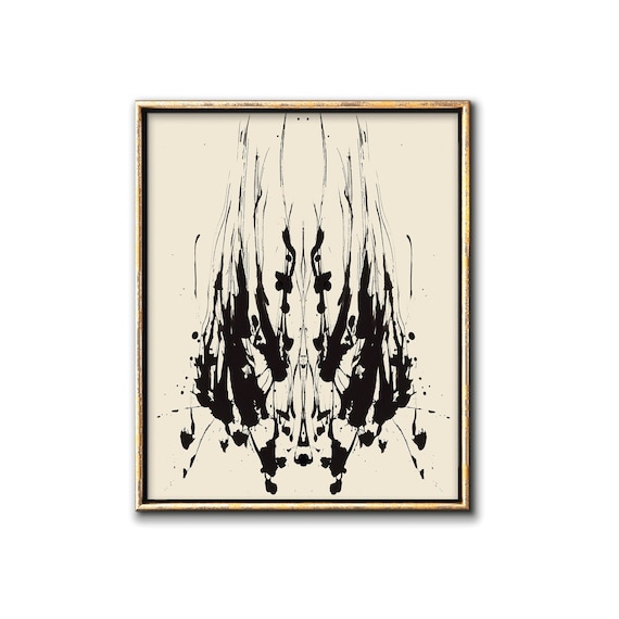 Downloadable Abstract Art Poster Neutral Home Decor, Modern Abstract Painting Printable Artwork, Black and Cream Digital Download