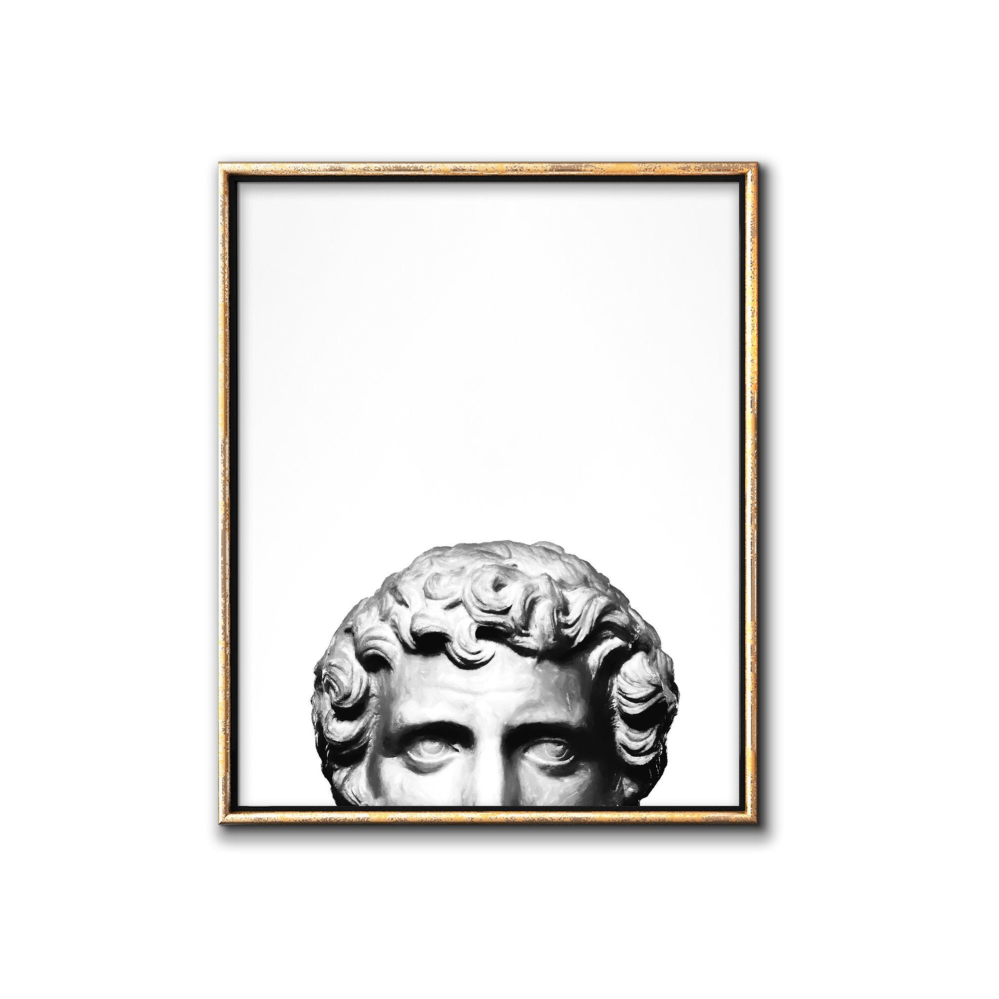 Peekaboo Roman Printable Artwork Quirky Art Roman Statue - Etsy