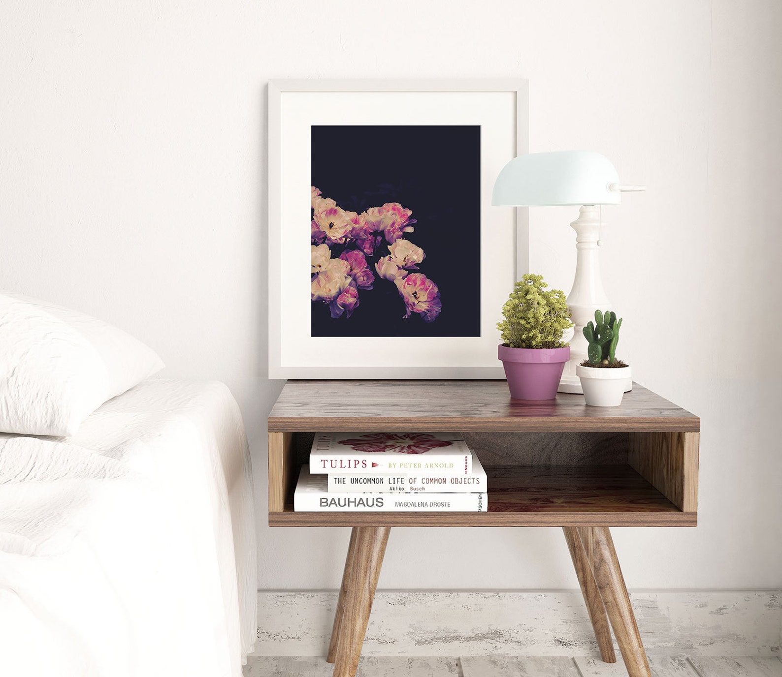 Moody Floral Art Print Digital Download Dark Botanical Poster Etsy