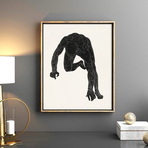 Vintage Anatomy Poster Downloadable Prints, Science Wall Art Digital Download, Male Figure Figurative Medical Printable Artwork image 2