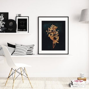 Dark Botanical Digital Print, Moody Floral Printable Art image 6