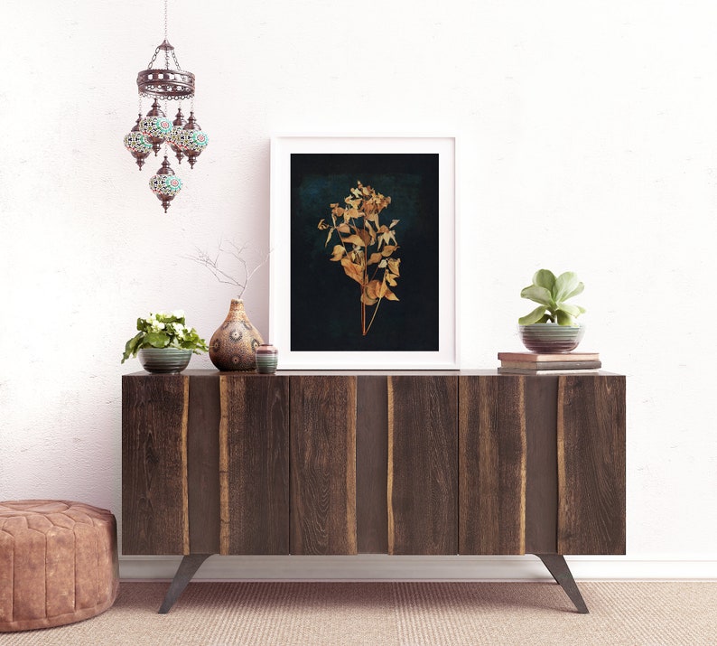 Dark Botanical Digital Print, Moody Floral Printable Art image 9