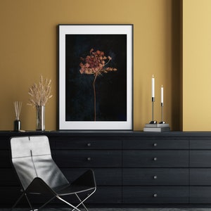 Moody floral printable wall art, Dark botanical downloadable prints image 8