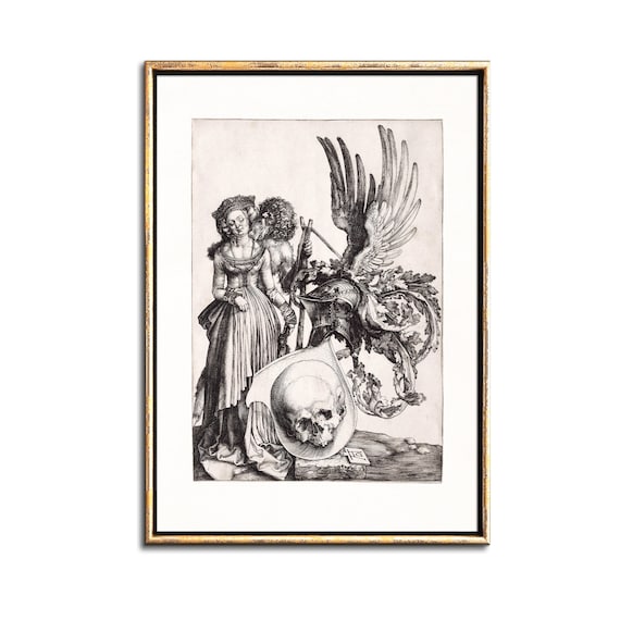 Medieval antique etching skull coat of arms downloadable prints, Spooky chic Halloween vintage decorations printable wall art