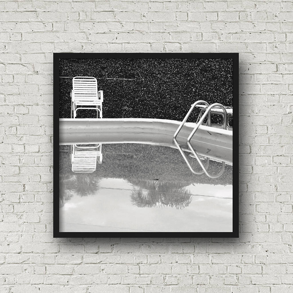 Swimming Pool Wall Art Digital Prints, Black and White Coastal Wall ...