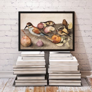 Large Printable Fine Art Still Life Painting Vintage Printable Bird Art ...