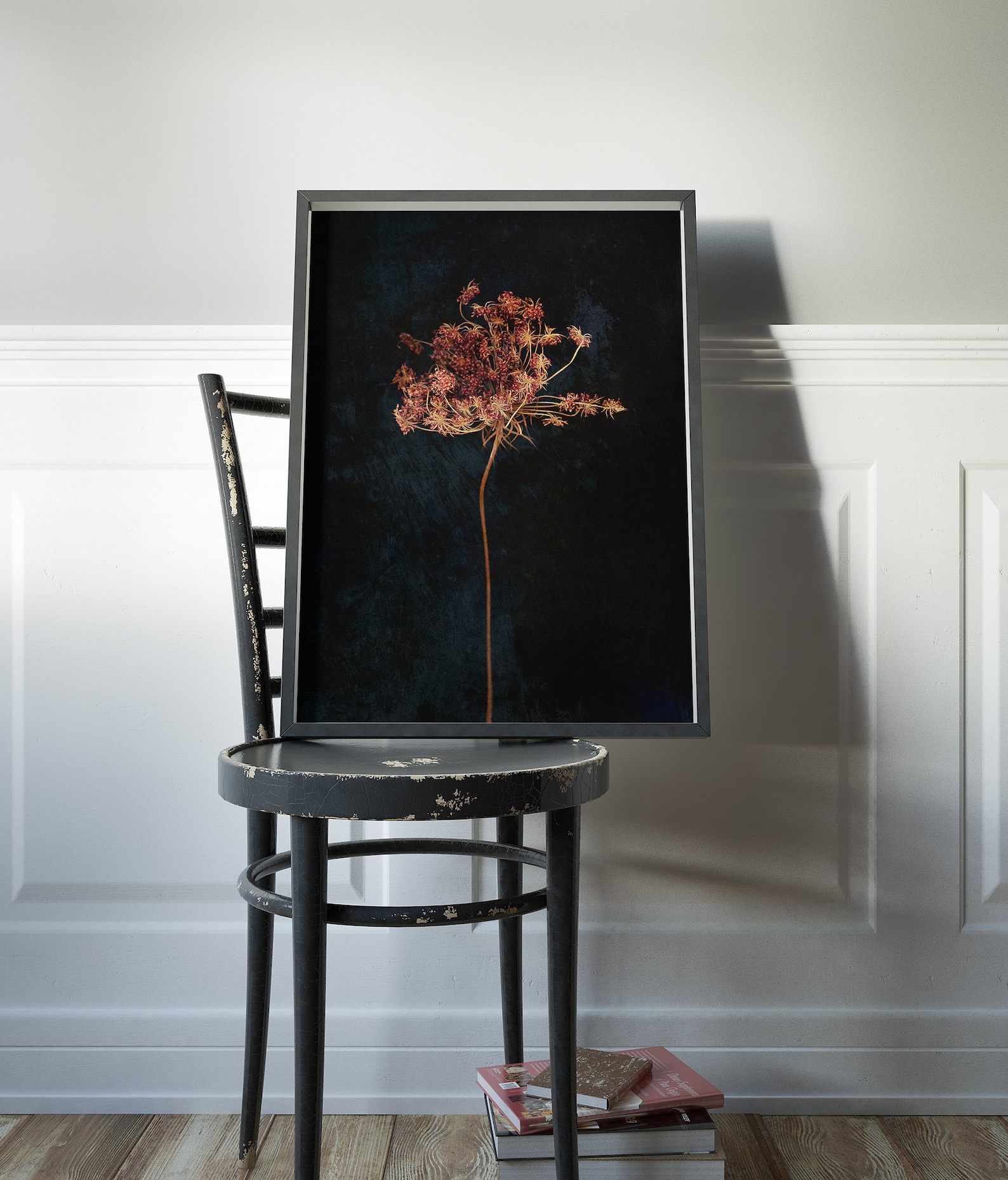Moody Floral Printable Wall Art Dark Botanical Downloadable Etsy