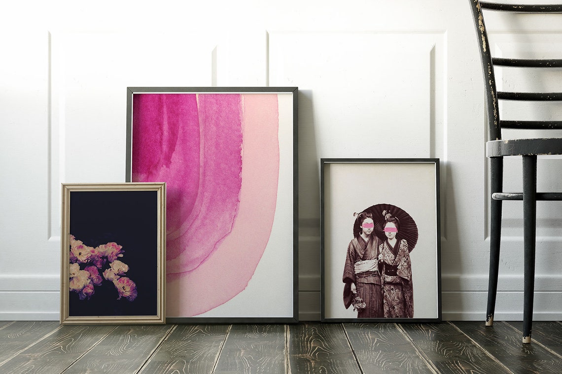 Moody Floral Art Print Digital Download Dark Botanical Poster Etsy