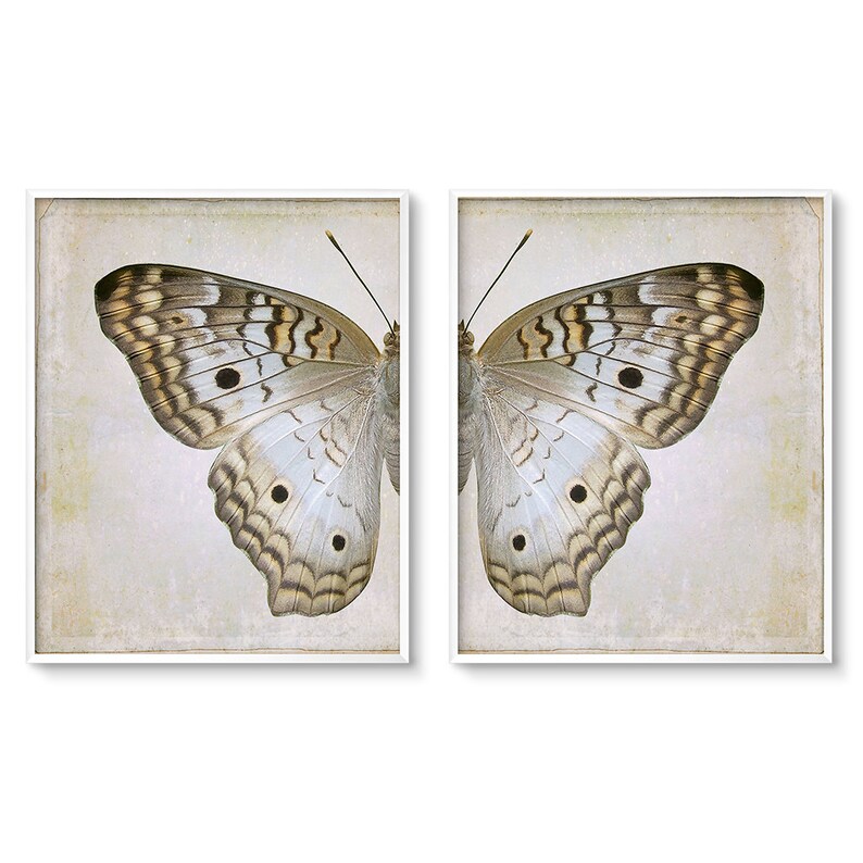 Split Butterfly Wall Art Set of 2 Prints Downloadable Art Etsy