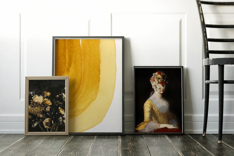 Eclectic Wall Art Vintage Portrait Painting Collage | Etsy