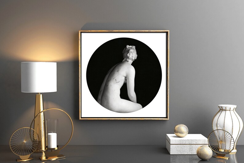 Venus Estatua Fotografía Digital Descargar Arte, Decoración Neoclásica Arte Imprimible, Diosa Arte Clásico Impresiones Descargables imagen 2