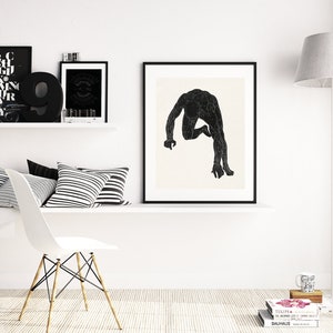 Vintage Anatomy Poster Downloadable Prints, Science Wall Art Digital Download, Male Figure Figurative Medical Printable Artwork image 5