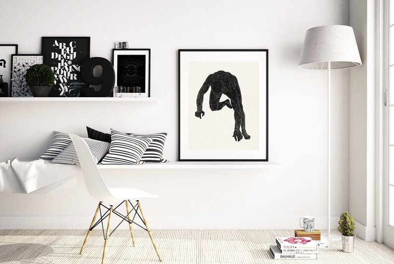 Vintage Anatomy Poster Downloadable Prints, Science Wall Art Digital Download, Male Figure Figurative Medical Printable Artwork image 5