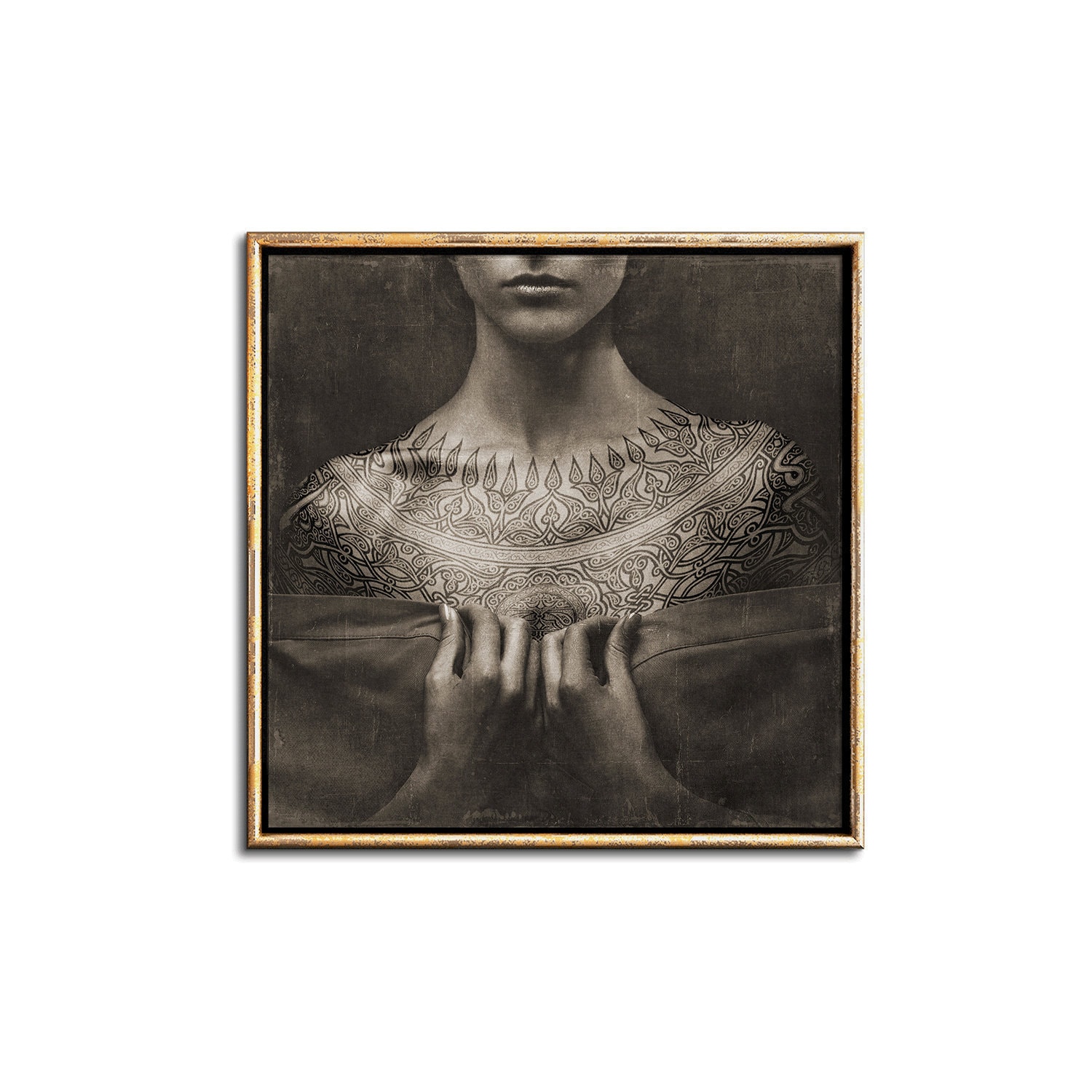 Dark Portrait Tattoo Print Downloadable Prints, Boho Chic Female ...