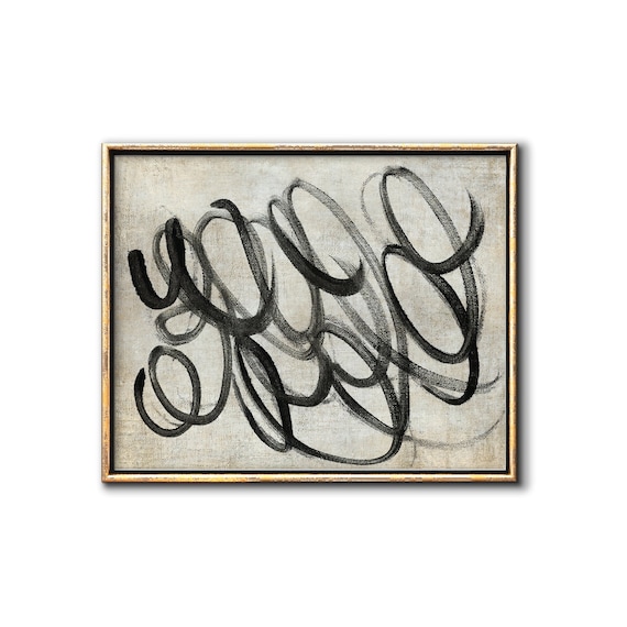 Abstract Painting Printable Gallery Wall Decor, Contemporary Abstract Art Downloadable Prints, Modern Farmhouse Printable Art - Loops