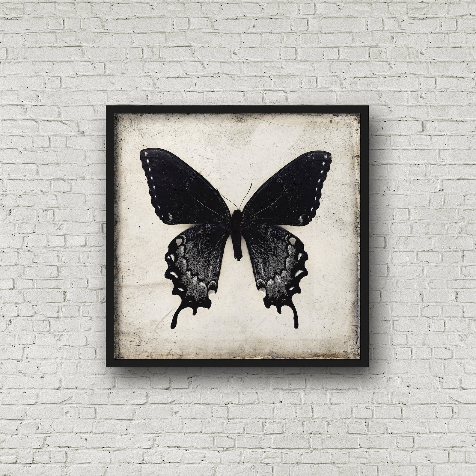 Black Butterfly Wall Art Downloadable Prints Gothic Home Etsy