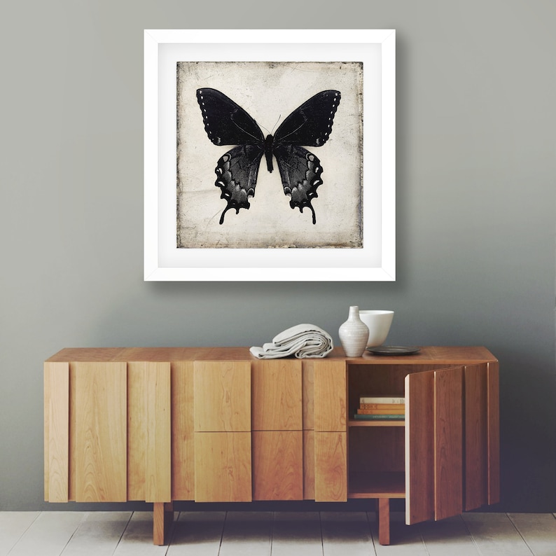 Black Butterfly Wall Art Downloadable Prints, Gothic Home Decor Digital Download Art image 3
