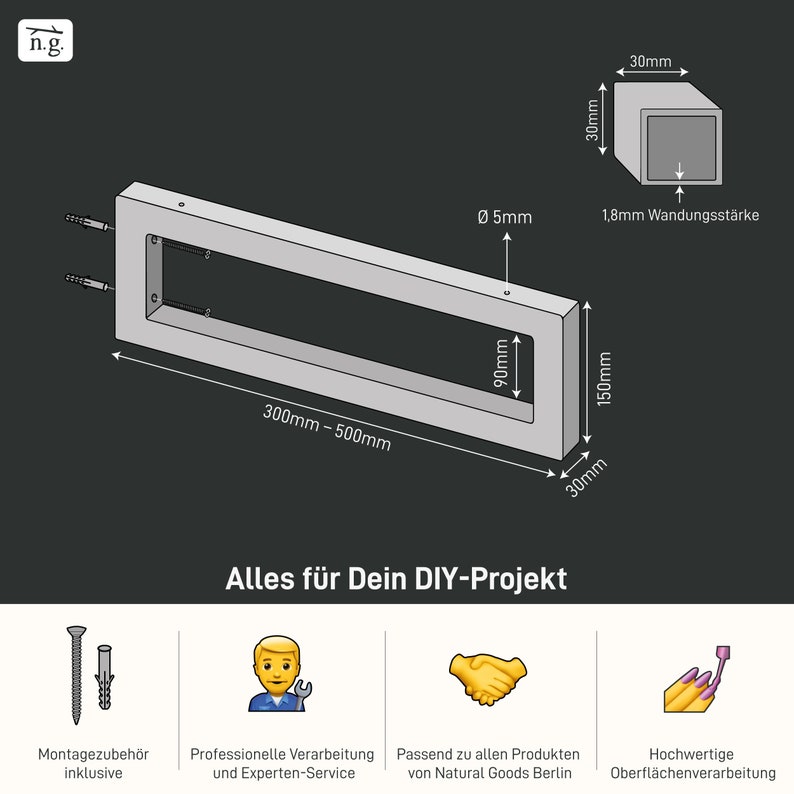 2x wandconsole Design wastafelhouder Stabiele plankhouder, wastafelonderbouw wandmontage Handdoekhouder opzetwastafel DIY afbeelding 9