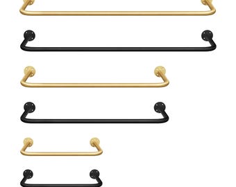 1x Round Clothes Rail - Metal Clothes Rail for the Wall - Wall-Mounted Clothes Rail, Wardrobe Rail - Narrow Steel Wall-Mounted Clothes Rail