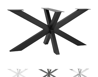 1x TISCHGESTELL SPIDER |  Design Kreuzgestell Schwerlast massiv Tischkufen Stahl Tischbeine Metall | Esstisch, Schreibtisch, Konferenztisch