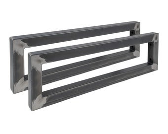 Consola 40 Cm Para Lavamanos Juego De 2 Consolas/Soportes De Pared Para Lavabo YARDIN - Acero Inoxidable Cepillado, 40x15 Cm, Soporte De Carga Pesada, Fácil Instalación Estante Baño Carga Pesada