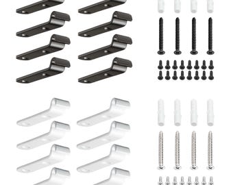 8x Shelf Brackets for TEGEL Shelf Brackets, Shelf Support Set, Metal Bracket for Shelf, Holder for Wooden Board