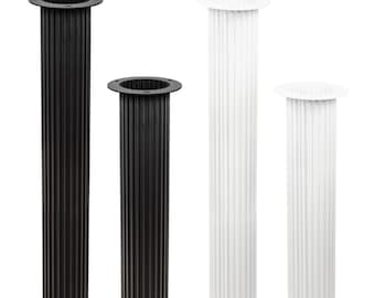 Table column SINGLE WAVY, metal table leg, Japandi style, slatted look, table frame for dining table, table base, round table base for DIY table