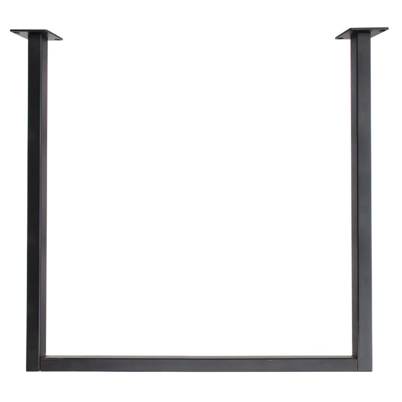 1x tringle à vêtements RECTANGLE Portemanteau en forme de U noir et blanc pour cintres Installation au mur et au plafond avec revêtement en poudre image 6