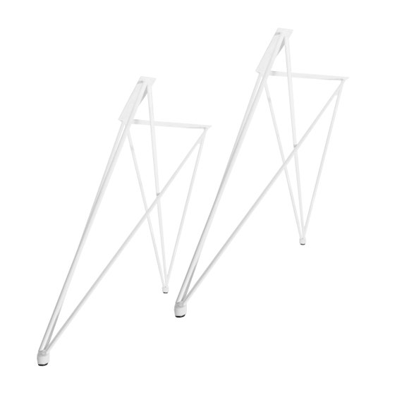 2x Design Table Frame X Adjustable 72 Cm 42 Cm Hairpin Legs
