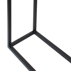 1x Beistelltisch C-Form Laptoptisch Metall Holz Couchtisch Sofa Kaffeetisch Sessel praktische Ablage Nachttisch Unterschieben Bild 7