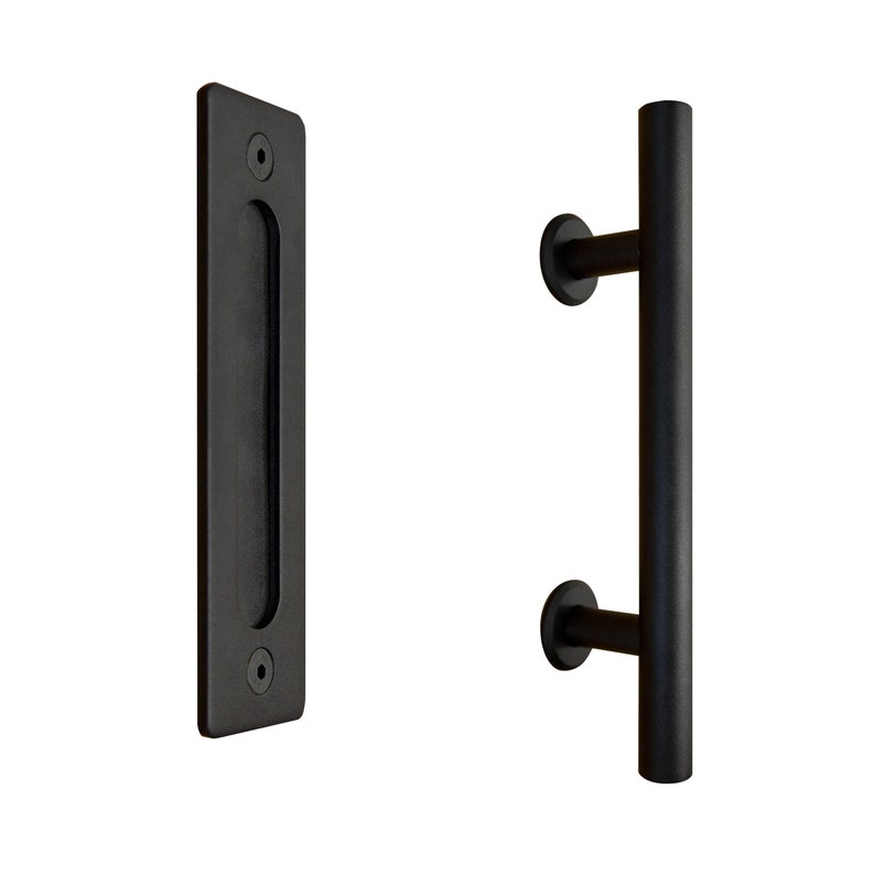 SLIDING DOOR HANDLE Barn Door Hardware Metal Black Barn Etsy
