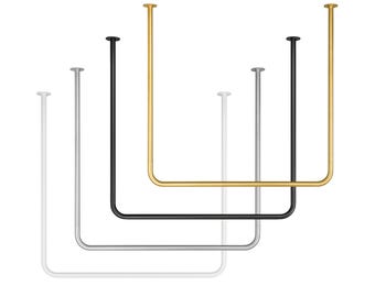 1x Ronde kledingstang - Metalen kledingstang voor aan het plafond, plafondkledingstang, kledingkaststang, stalen kledingstang voor aan het plafond