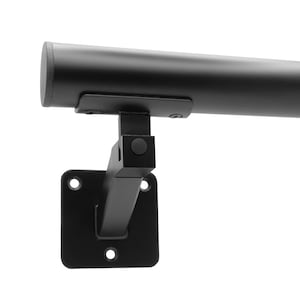Handrail set TUBE with FLEX handrail holder black metal - holder black stair railing railings handrails stairs inside outside rustproof