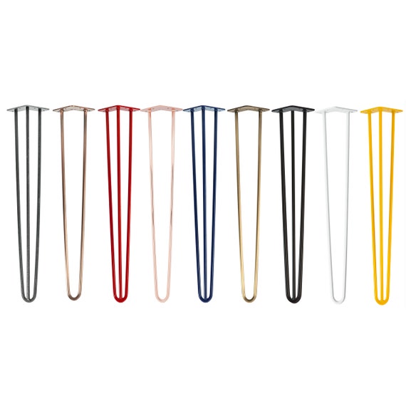 4x Hairpin Legs various colors and sizes, table legs, table skids, hairpin legs, table frame, dining table, coffee table, DIY