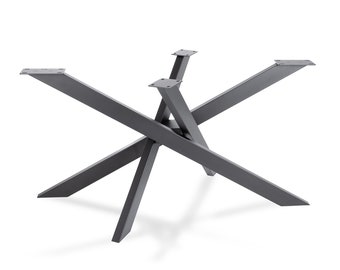 Tischgestell MIKADO | stabile Tischbeine Metall schwarz | als Tischbein oder Tischgestell Metall für DIY-Projekte | Tischfüße Metall