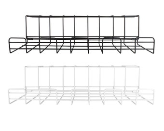 1x cable basket / cable channel, under-desk unit, tabletop as side compartment, power strip, chargers and power supplies, home & office