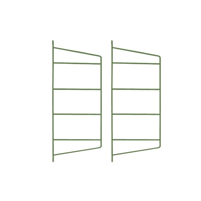 2x shelf holder Tegel Wall Ladder Design Shelf Support System Wall Shelf Shelf Support Metal Wire Hanging Shelf Shelf Angle Natural Goods Berlin Green