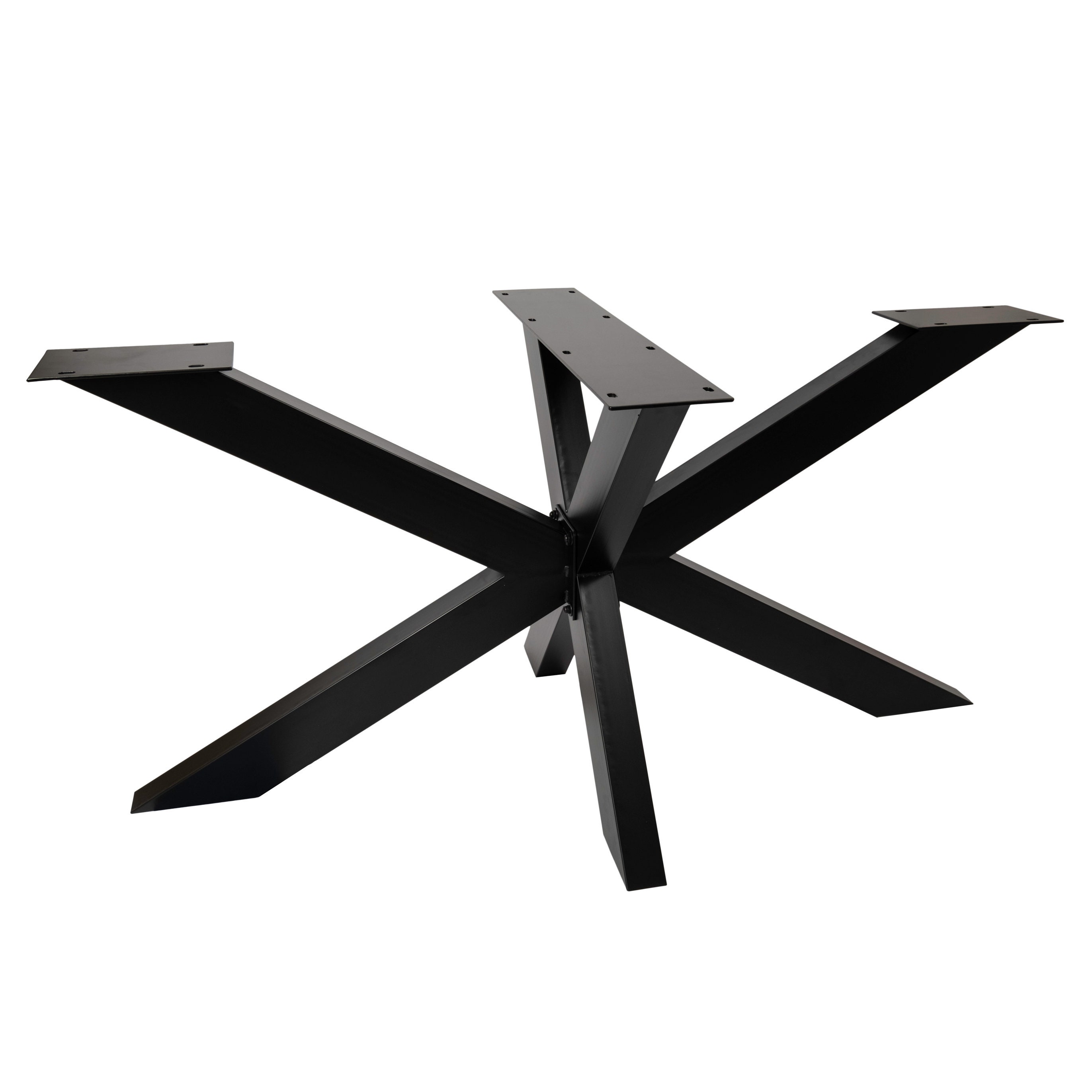 Cadre De Table Spider En Acier - 77x77x72 Cm, Pieds Croisés, 28 Kg